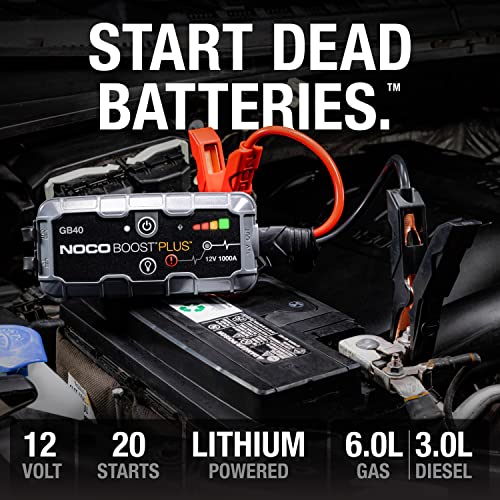 NOCO Boost Plus GB40 1000A UltraSafe Car Battery Jump Starter