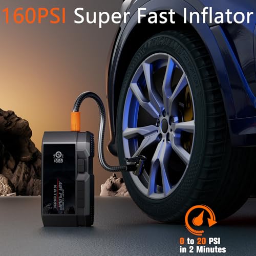 Portable Car Jump Starter with Air Compressor - 10.0L Gas/8.0L Diesel
